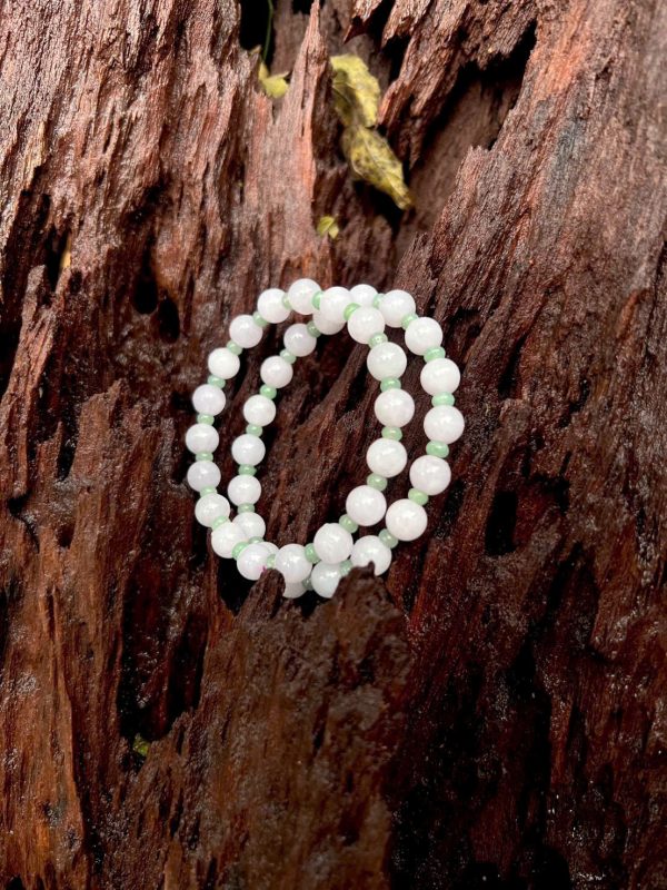 Vòng Tay Bạch Ngọc Mix Táo Xanh Đá Tự Nhiên