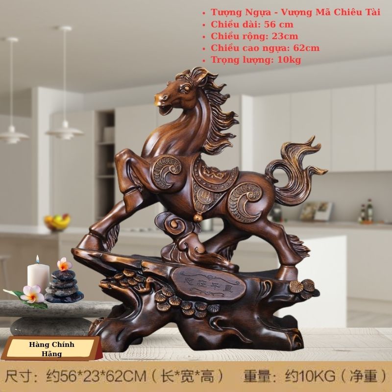 Tượng Ngựa Phong Thuỷ - Vượng Mã Chiêu Tài 