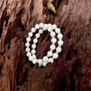 Vòng Tay Bạch Ngọc Mix Táo Xanh Đá Tự Nhiên