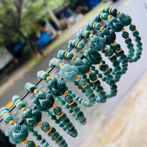 Vòng Tay Ngọc Lam Mix Hồ Ly Baby 7mm – Biểu Tượng Của May Mắn Và Tình Duyên