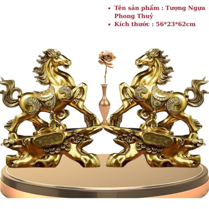 Tượng Ngựa Phong Thuỷ - Phát Tài Chiêu Lộc 2026